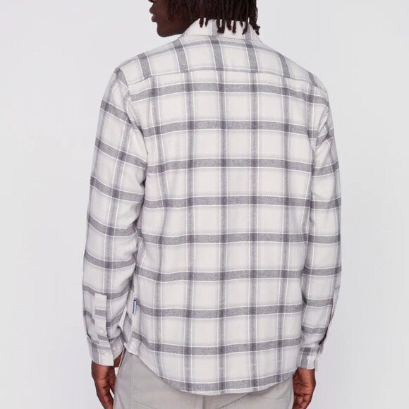 Projek Raw Stone Brushed Flannel Plaid Long Sleeve Plaid Shirt - Picture 3 of 3